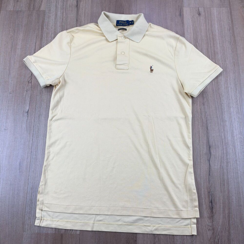 Polo Ralph Lauren Pima Soft Touch Yellow Men's Medium M Preppy